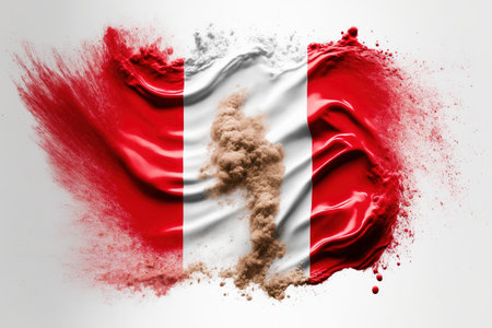 Image of color powder splash and explosion abstract art . Admirable Generative AI image .の素材