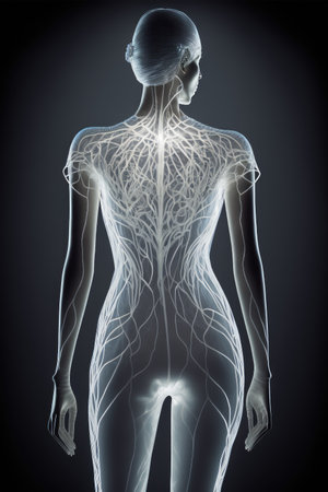 Abstract luxurious fashion design in jumpsuit. Abstract in luxury of haute couture in silicone pattern of cloth with body shape. Finest generative AI.の素材