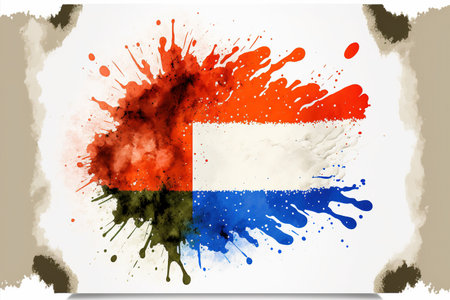 Image of watercolor splash and explosion abstract art . Admirable Generative AI image .の素材