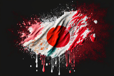Image of color powder splash and explosion abstract art . Admirable Generative AI image .の素材