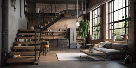 Interior design of living room in luxury homeの素材