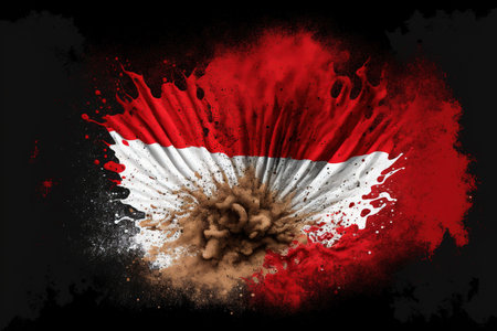 Image of color powder splash and explosion abstract art . Admirable Generative AI image .の素材