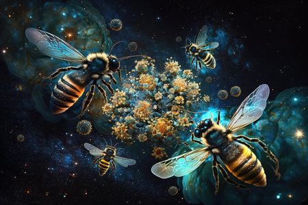 Honey bee creative poster designの素材