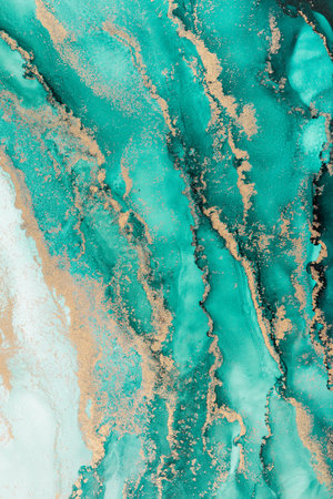 Marble ink abstract art from meticulous original painting abstract background . Painting was painted on high quality paper texture to create smooth marble background pattern of ombre alcohol ink .の写真素材