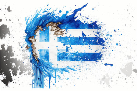 Image of watercolor splash and explosion abstract art . Admirable Generative AI image .の素材