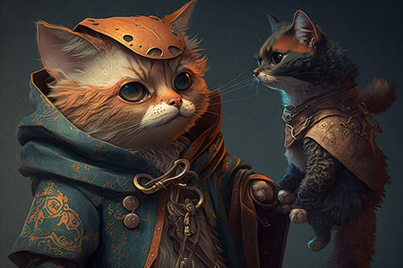 funky catjitsu dude. Glorious Generative AI.の素材