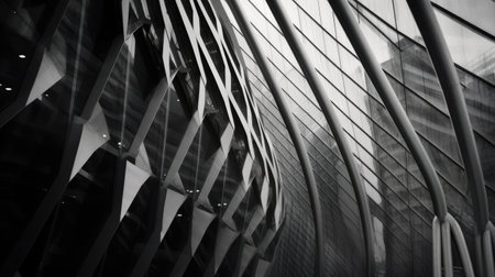 Modern abstract architecture background. Generative AI AIG20.の素材