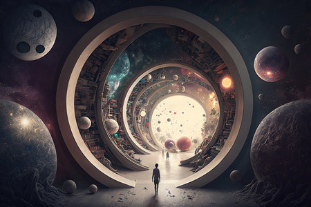 The multiverse of madness cosmic energy chaos mysterious. Generative AI AIG15.の素材
