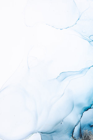 Marble ink abstract art from exquisite original painting for abstract background . Painting was painted on high quality paper texture to create smooth marble background pattern of kintsuki ink art .の写真素材