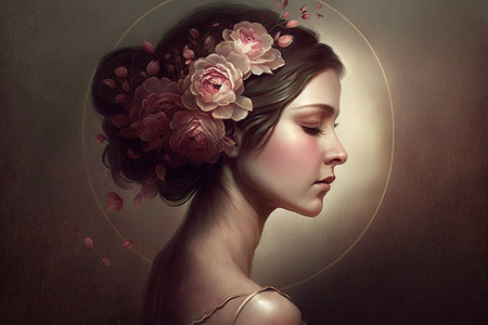 Elegance beautiful princess. Glorious Generative AI.の素材