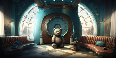 Child play room interior decoration with toy for playing. superlative generative AI image.の素材