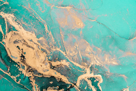 Original artwork photo of marble ink abstract art. High resolution photograph from exemplary original painting. Abstract painting was painted on HQ paper texture to create smooth marbling pattern.の写真素材