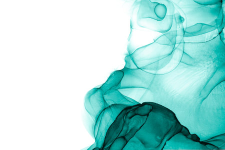 Marble ink abstract art from exquisite original painting for abstract background . Painting was painted on high quality paper texture to create smooth marble background pattern of ombre alcohol ink .の写真素材