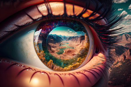 Seeing the multiverse of my future in your eyes majestic beautiful. Generative AI AIG15.の素材