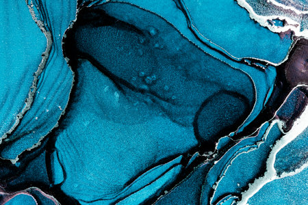Original artwork photo of marble ink abstract art. High resolution photograph from exemplary original painting. Abstract painting was painted on HQ paper texture to create smooth marbling pattern.の写真素材