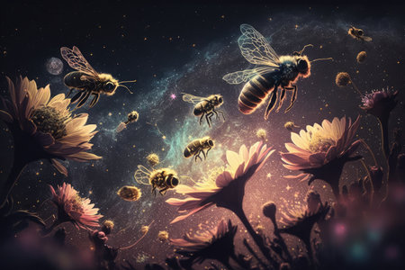 Honey bee creative poster designの素材