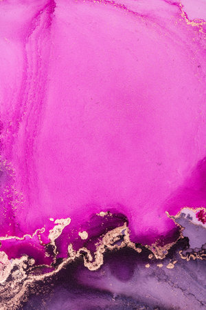 Original artwork photo of marble ink abstract art. High resolution photograph from exemplary original painting. Abstract painting was painted on HQ paper texture to create smooth marbling pattern.の写真素材