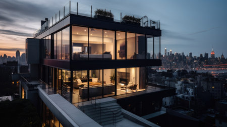 Home architecture design in Tudor Style with Timbered facade constructed by Brick and Timber material. English Tudor Revival style. Generative AI AIG25 .の素材