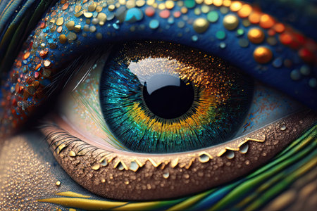 hyperrealistic abstract close-up Renaissance psychedelic. Glorious Generative AI.の素材