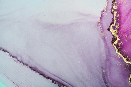 Original artwork photo of marble ink abstract art. High resolution photograph from exemplary original painting. Abstract painting was painted on HQ paper texture to create smooth marbling pattern.の写真素材