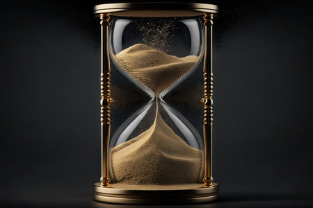 The flow of time and space in an infinite universe concept. Generative AI AIG15.の素材