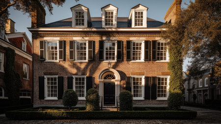 Home architecture design in Modern Style with Minimalist design constructed by Glass and Steel material. Mid-Century modern design. Generative AI AIG25 .の素材