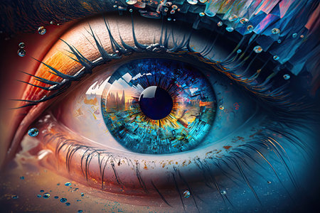 Seeing the multiverse of my future in your eyes majestic beautiful. Generative AI AIG15.の素材