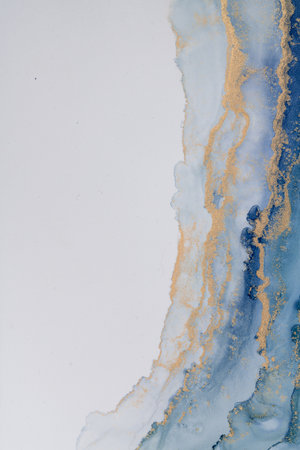 Marble ink abstract art from meticulous original painting abstract background . Painting was painted...