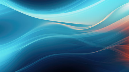 The creative blue smooth abstract wavy background. Generative AI AIG21.の素材