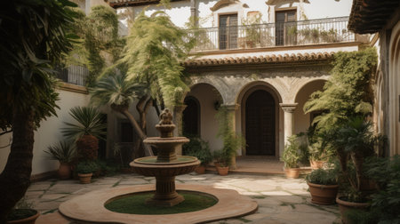 Home architecture design in Modern Farmhouse Style with Gabled roof constructed by Board and Batten siding material. Modern twist on classic farmhouse style. Generative AI AIG25 .の素材