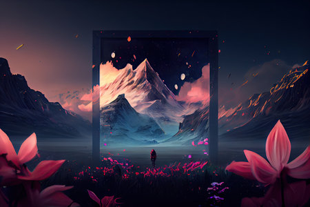 digital art album art. Glorious Generative AI.の素材