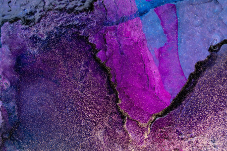 Original artwork photo of marble ink abstract art. High resolution photograph from exemplary original painting. Abstract painting was painted on HQ paper texture to create smooth marbling pattern.の写真素材