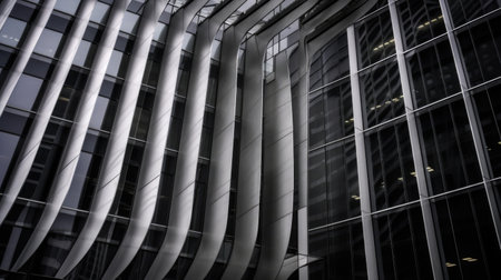 Modern abstract architecture background. Generative AI AIG20.の素材