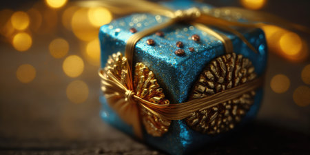 well wrapped gift box from shopping for new year present celebrationの素材