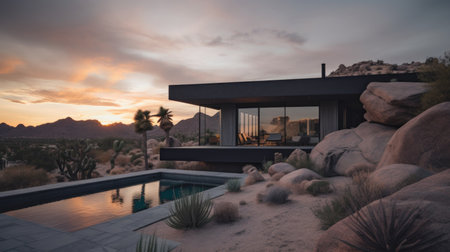 Home architecture design in Federal Style with Fanlight constructed by Brick and Wood siding material. Federal style. Generative AI AIG25 .の素材