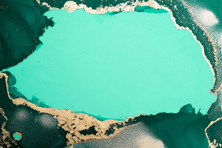 Original artwork photo of marble ink abstract art. High resolution photograph from exemplary original painting. Abstract painting was painted on HQ paper texture to create smooth marbling pattern.の写真素材