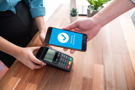 Seamless cashless payments with barcode scanning on smartphone application. Utilizing QR code...