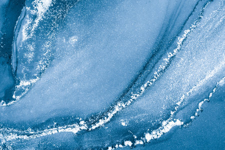Original artwork photo of marble ink abstract art. High resolution photograph from exemplary original painting. Abstract painting was painted on HQ paper texture to create smooth marbling pattern.の写真素材