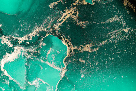 Original artwork photo of marble ink abstract art. High resolution photograph from exemplary original painting. Abstract painting was painted on HQ paper texture to create smooth marbling pattern.の写真素材