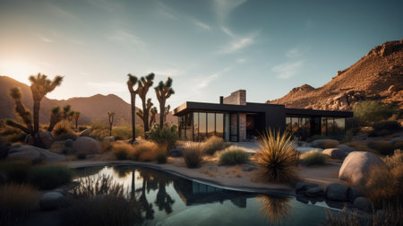 Home architecture design in Federal Style with Fanlight constructed by Brick and Wood siding material. Federal style. Generative AI AIG25 .の素材