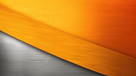 The abstract background of metal texture with empty space in tangerine orange and lemon yellow colors. 3D illustration of exuberant.の写真素材