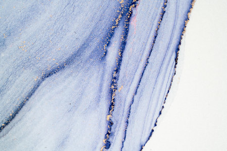 Original artwork photo of marble ink abstract art. High resolution photograph from exemplary original painting. Abstract painting was painted on HQ paper texture to create smooth marbling pattern.の写真素材
