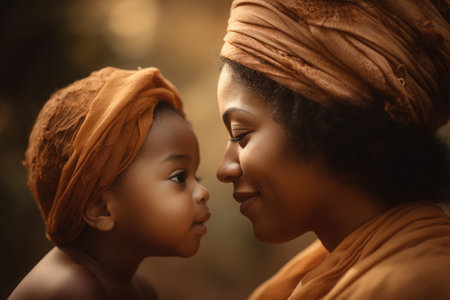The strength and beauty of african-american motherhood in a single image. Generative AI AIG18.の素材