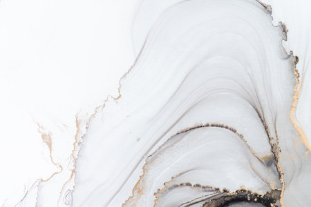 Marble ink abstract art from meticulous original painting abstract background . Painting was painted on high quality paper texture to create smooth marble background pattern of ombre alcohol ink .の写真素材