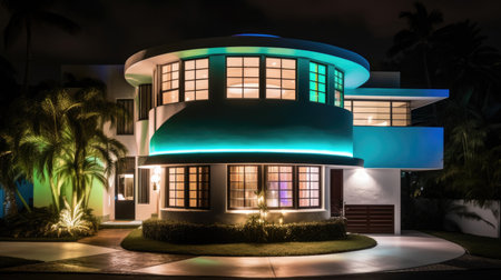 Home architecture design in Ranch Style with Large driveway constructed by Stone, Wood, and Stucco material. Southwestern style. Generative AI AIG25 .の素材