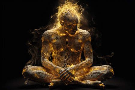 Rerolling the state in which nervous system cause the soul to burn out infinite power. Generative AI AIG18.の素材