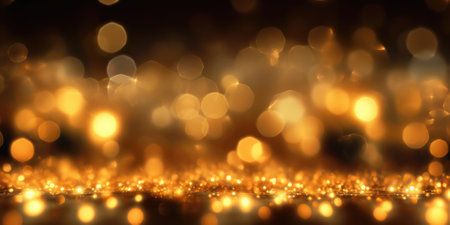 A gold abstract bokeh background. Generative AI image AIG30.の素材