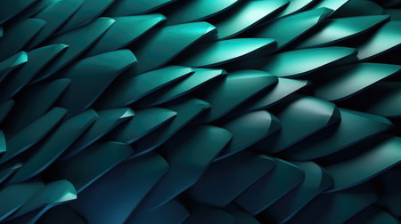 The abstract background of metal texture with empty space in cool blue and green colors. 3D illustration of exuberant.の写真素材