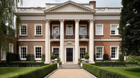 Home architecture design in Modern Style with Angular roof constructed by Concrete and Steel material. Post-Modern Contemporary design. Generative AI AIG25 .の素材