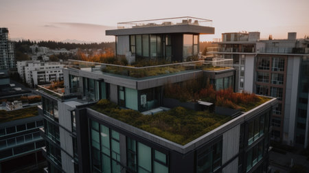 Home architecture design in Georgian Style with Symmetrical facade constructed by Brick and Stone material. Neoclassical architecture. Generative AI AIG25 .の素材